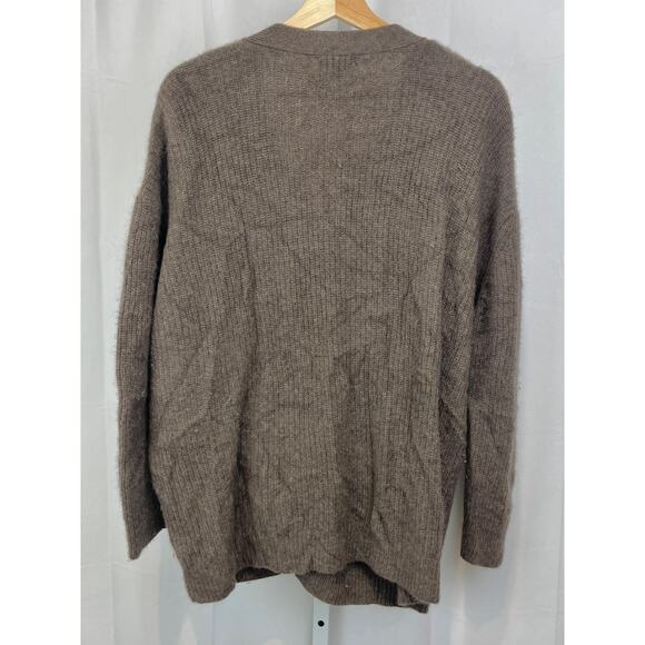 QUINCE Mongolian Cashmere Oversized Boyfriend Cardigan Sweater Brown Size S - Picture 2 of 10